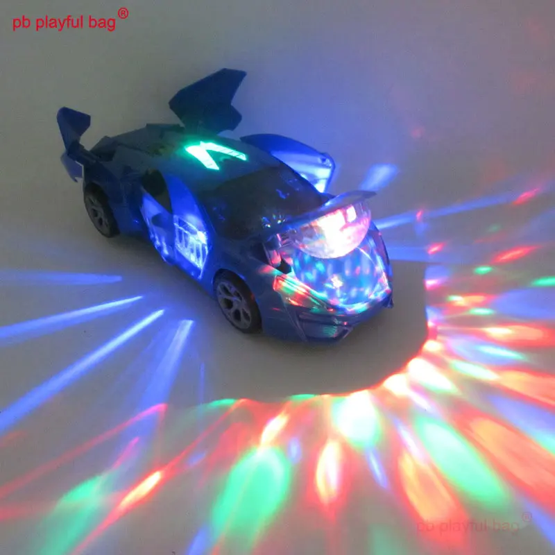 PB Playful Bag Children's electric toy car 360 ° rotating light music automatic door opening Model toys and gifts VG42