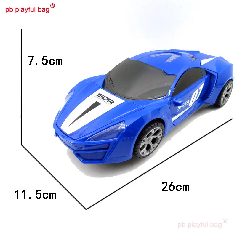 PB Playful Bag Children's electric toy car 360 ° rotating light music automatic door opening Model toys and gifts VG42