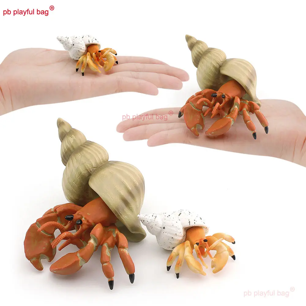 Simulated Marine Hermit Crab Model Marine Animal Decorative Toys Action Figures PVC Kids Birthday Gifts Collection HG368