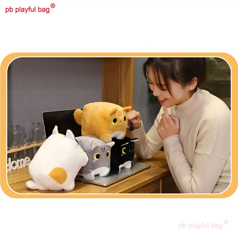 Cartoon Square Cat Plush Doll Mini Cute Soft Stuffed Doll Birthday Gift for Kids Kawaii Decoration Cats Animal Model Toy ZG238