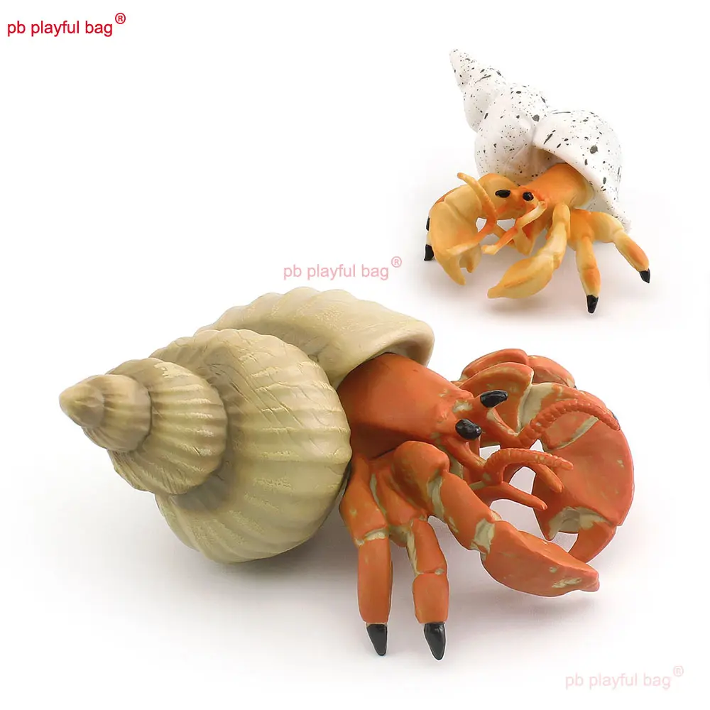 Simulated Marine Hermit Crab Model Marine Animal Decorative Toys Action Figures PVC Kids Birthday Gifts Collection HG368