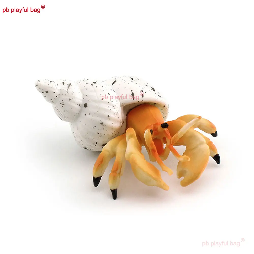 Simulated Marine Hermit Crab Model Marine Animal Decorative Toys Action Figures PVC Kids Birthday Gifts Collection HG368