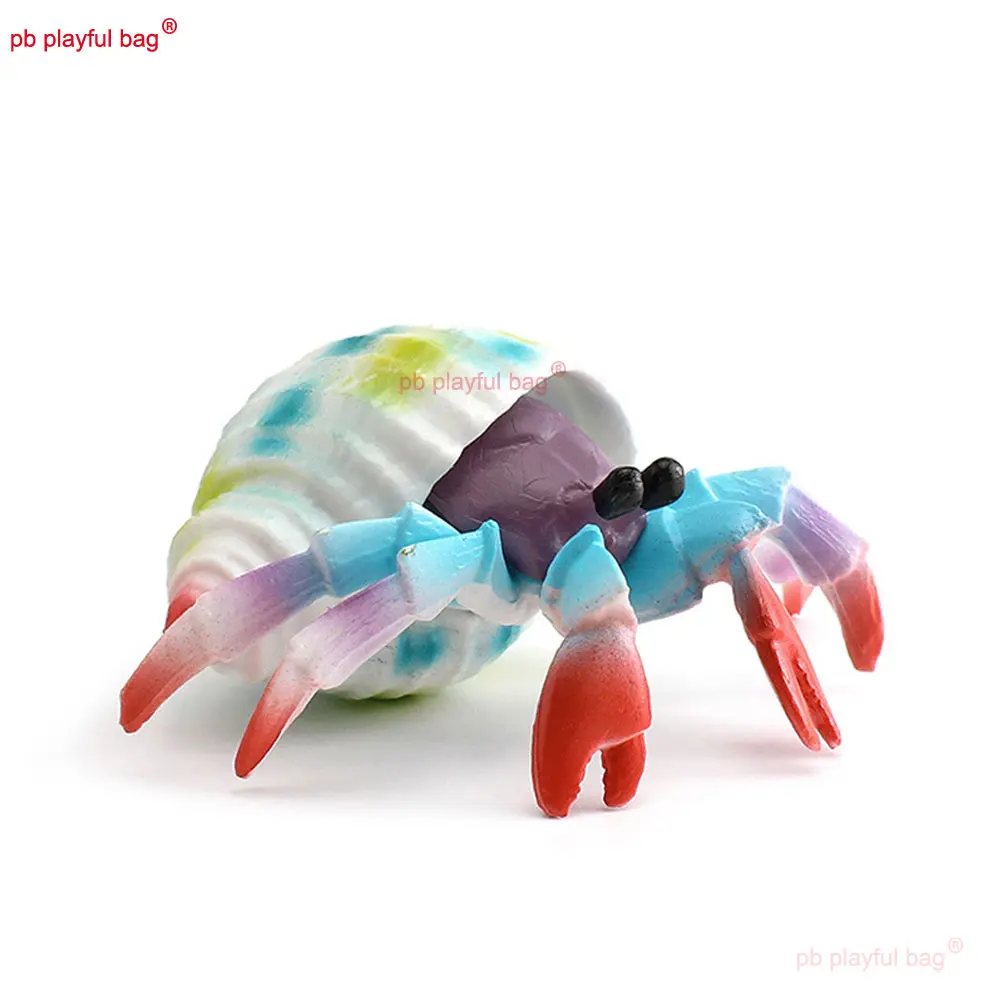 Simulated Marine Hermit Crab Model Marine Animal Decorative Toys Action Figures PVC Kids Birthday Gifts Collection HG368