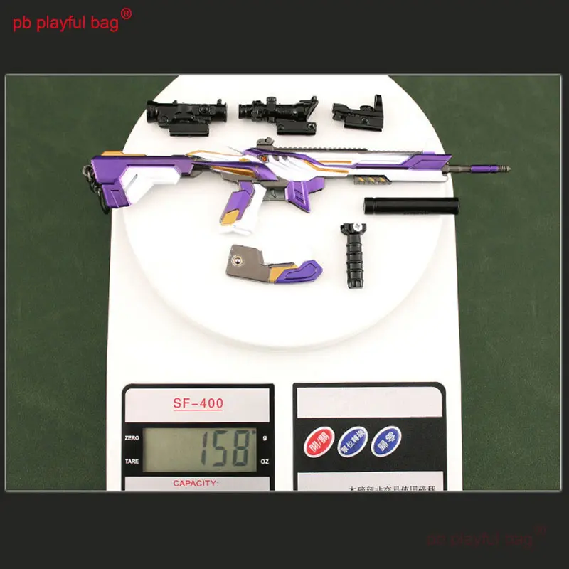 24cm Metal Mini Alloy Toy Gun Model Action Figures GROZA M416 Portable Keychain Ornament Decoration Boys Toys CS Gift HG277