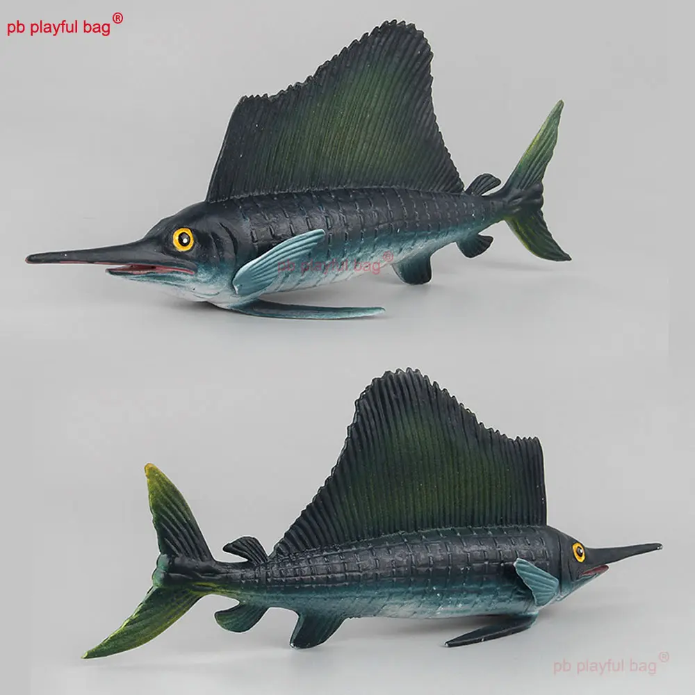 Simulated Marine Organisms Eel Fish Swordfish Solid Underwater Animals Ornament Model Kids Toy Cognition Christmas Gifts ZG372