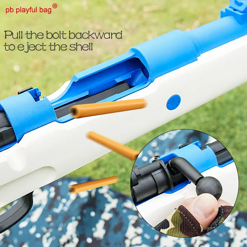 PB Playful Bag Outdoor sport EVA soft bullet Clever tiger M1897 toy bullet shells 98K M40A6 CS Game Toy accessories IG26