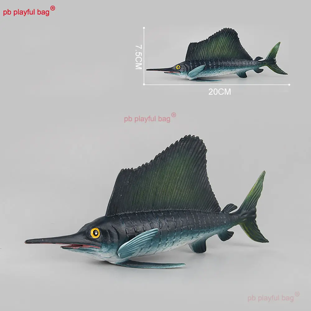 Simulated Marine Organisms Eel Fish Swordfish Solid Underwater Animals Ornament Model Kids Toy Cognition Christmas Gifts ZG372