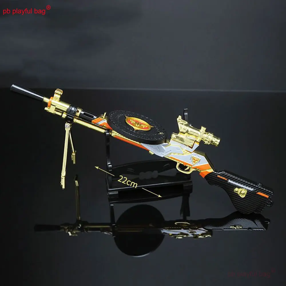 22cm DP28 P18C Keychain Model Metal Toy Gun Pan Figures Adult Collection Gift Box Three Piece Set CS Game Kids Toys ZG249