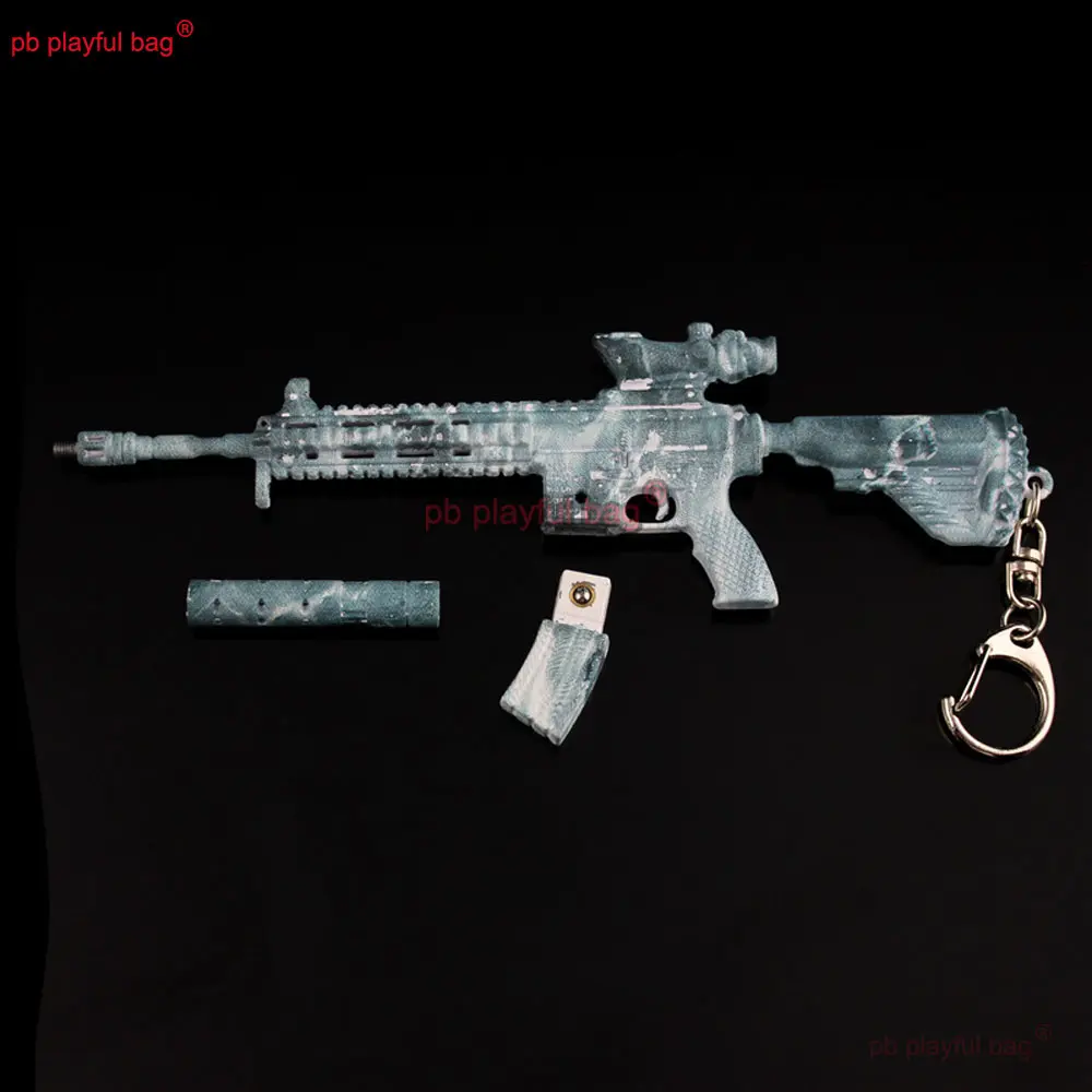 21cm M416 Rifle Metal Toy Gun Model CS Game Peripheral Keychain Backpack Pendant Decorative Action Figures Kids Toy Gift ZG405