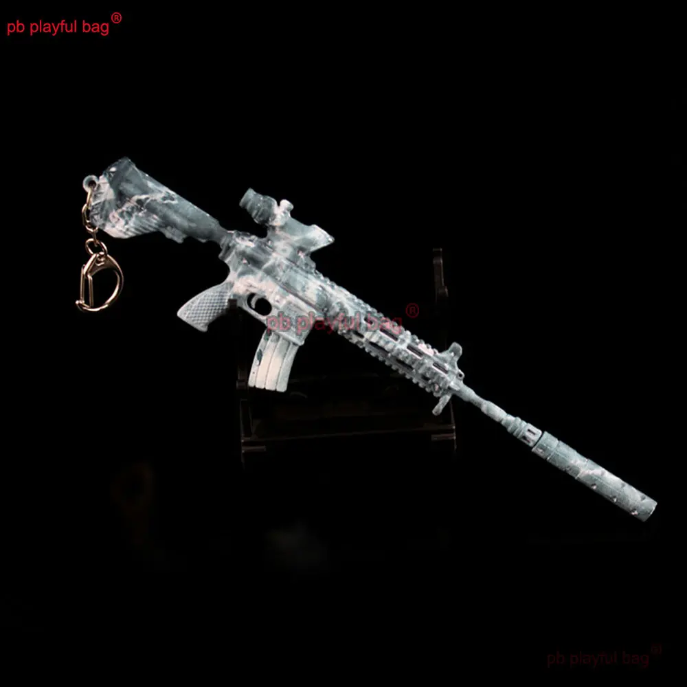 21cm M416 Rifle Metal Toy Gun Model CS Game Peripheral Keychain Backpack Pendant Decorative Action Figures Kids Toy Gift ZG405