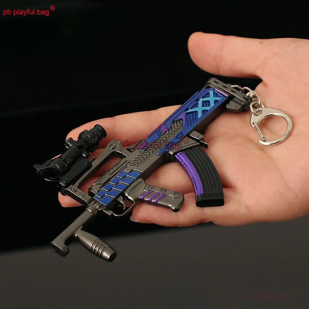 13cm GROZA Rifle Metal Toy Gun Model CS Game Peripheral Keychain Backpack Pendant Action Figures Collect Kids Toy Gift ZG404