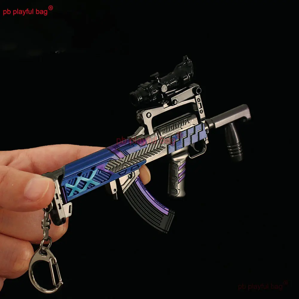 13cm GROZA Rifle Metal Toy Gun Model CS Game Peripheral Keychain Backpack Pendant Action Figures Collect Kids Toy Gift ZG404