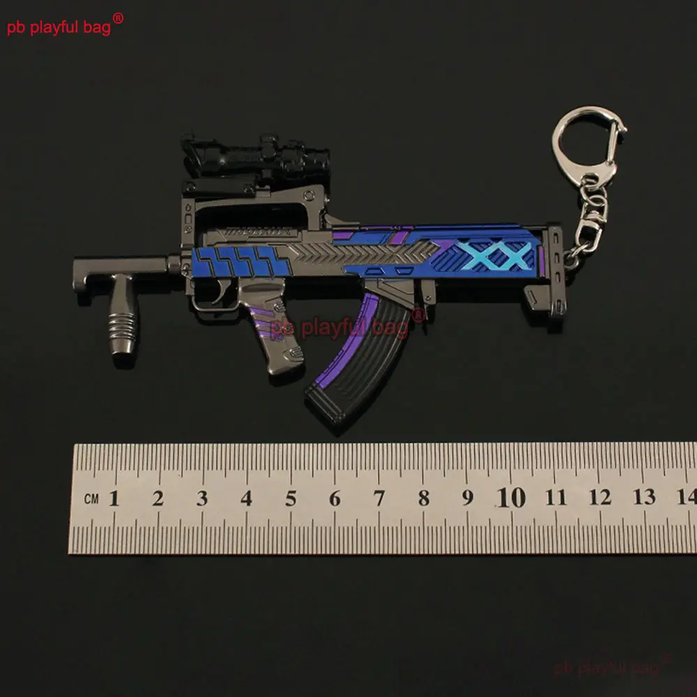 13cm GROZA Rifle Metal Toy Gun Model CS Game Peripheral Keychain Backpack Pendant Action Figures Collect Kids Toy Gift ZG404