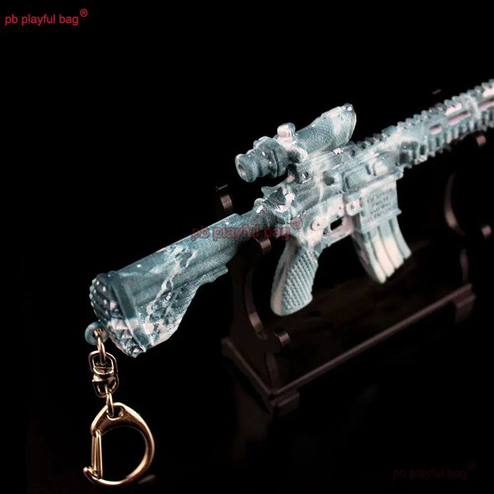 21cm M416 Rifle Metal Toy Gun Model CS Game Peripheral Keychain Backpack Pendant Decorative Action Figures Kids Toy Gift ZG405