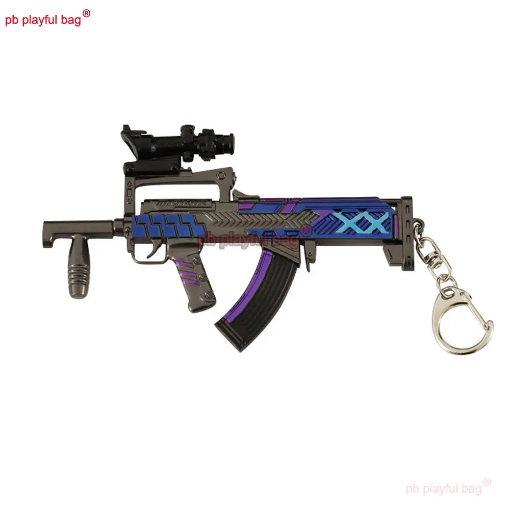 13cm GROZA Rifle Metal Toy Gun Model CS Game Peripheral Keychain Backpack Pendant Action Figures Collect Kids Toy Gift ZG404