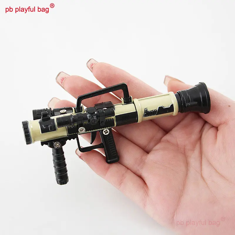Outdoor Sport Creative Christmas Gifts 11cm Mini Rocket Launcher Metal Kids Toys Mortar M3E1-A Missile Model Ornaments QG386