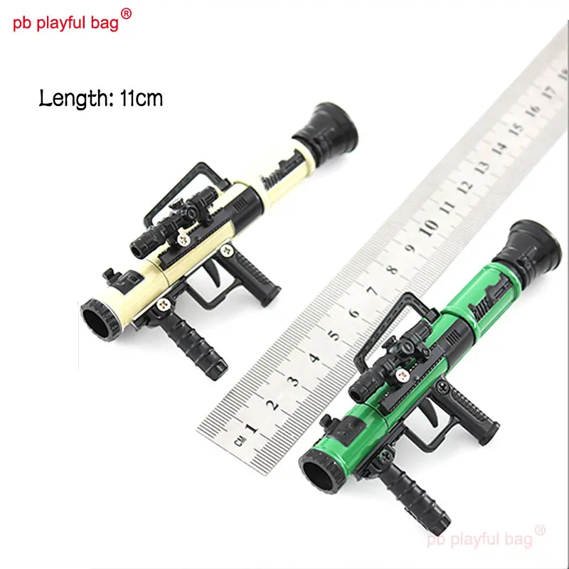 Outdoor Sport Creative Christmas Gifts 11cm Mini Rocket Launcher Metal Kids Toys Mortar M3E1-A Missile Model Ornaments QG386