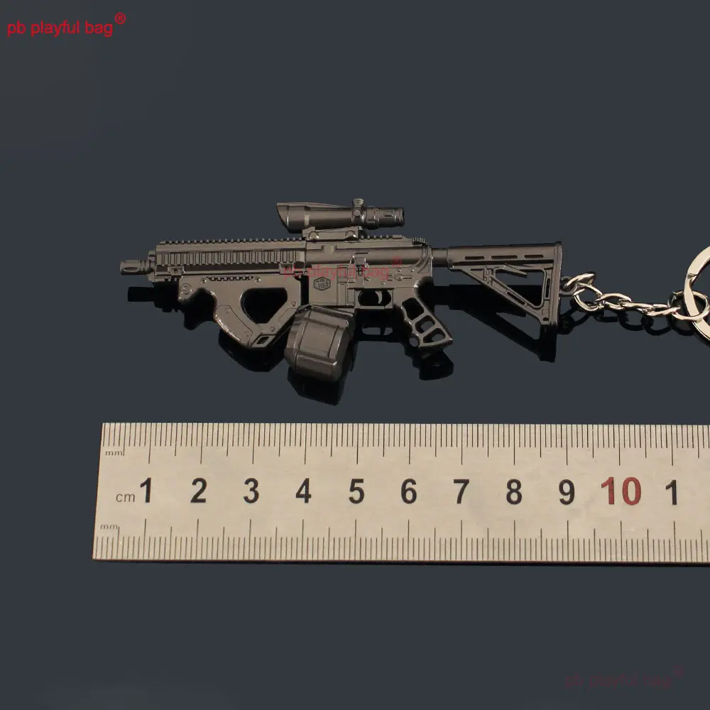 Mini FH416 Rifle Gun Model Alloy Keychain Pendant Weapon Collection Gifts Accessories Game Periphery Decoration Toy ZG379