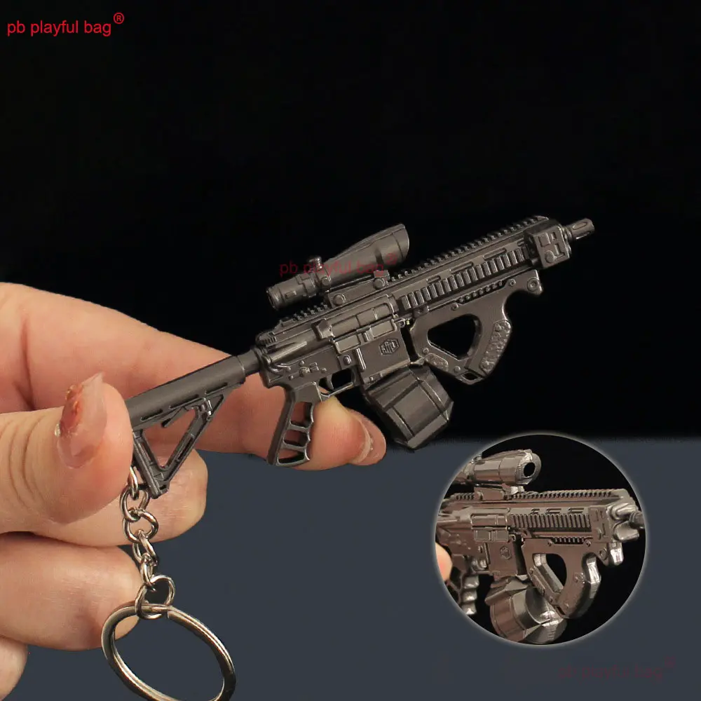 Mini FH416 Rifle Gun Model Alloy Keychain Pendant Weapon Collection Gifts Accessories Game Periphery Decoration Toy ZG379