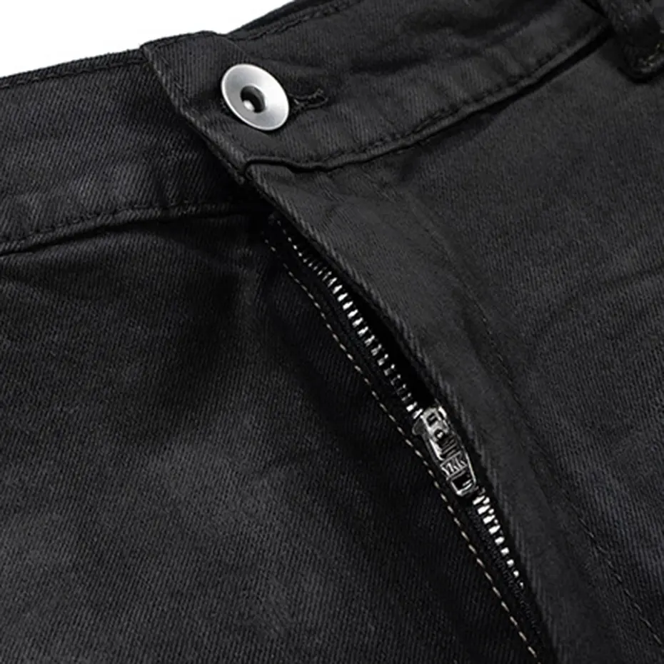 Side Pockets Denim Shorts Men's Summer Loose Casual Jeans Shorts Black Wide Leg Shorts for Male