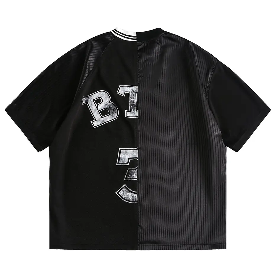 Streetwear Hip Hop T-shirts Patchwork Oversized T Shirts Men Summer Casual Loose Tee Tops Harajuku Oversized Tshirts