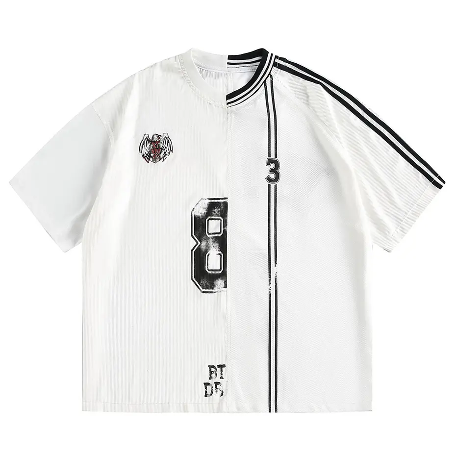 Streetwear Hip Hop T-shirts Patchwork Oversized T Shirts Men Summer Casual Loose Tee Tops Harajuku Oversized Tshirts