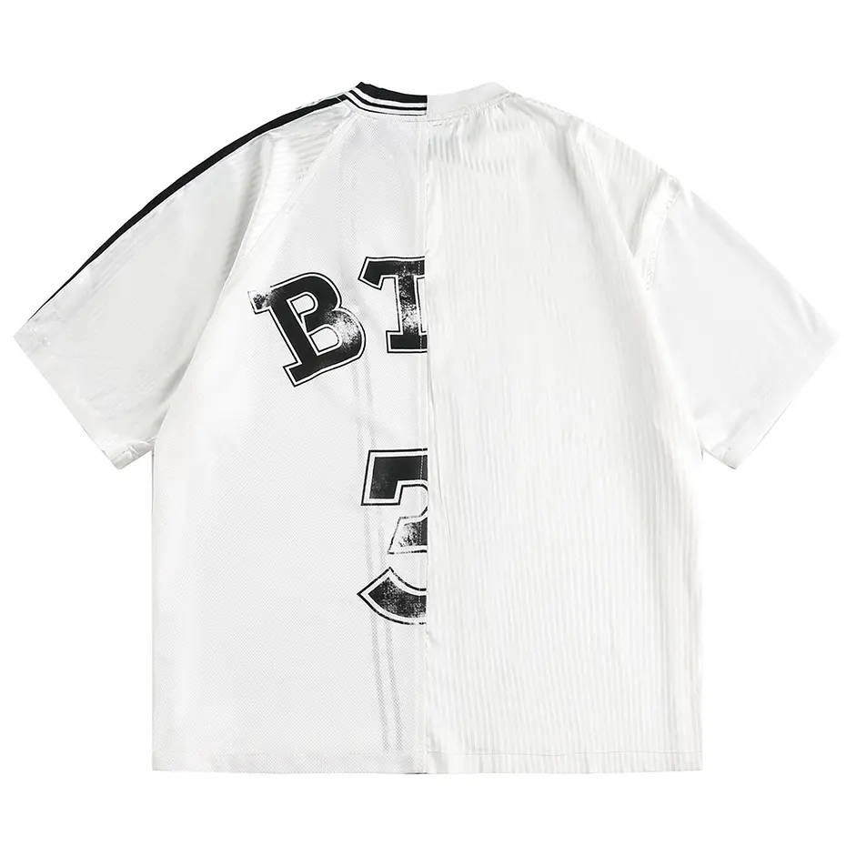 Streetwear Hip Hop T-shirts Patchwork Oversized T Shirts Men Summer Casual Loose Tee Tops Harajuku Oversized Tshirts