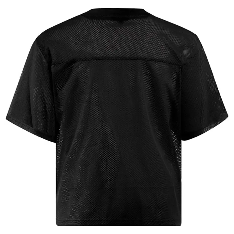 Hip Hop Mesh T-Shirt Vintage Graphic Printed Jersey Quick Drying Breathable Tshirt Summer Men Casual Baggy V-Neck Sports Tee Top