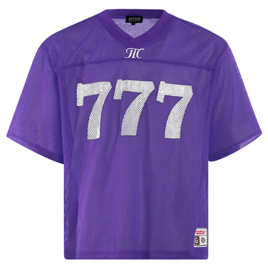 Hip Hop Mesh T-Shirt Vintage Graphic Printed Jersey Quick Drying Breathable Tshirt Summer Men Casual Baggy V-Neck Sports Tee Top