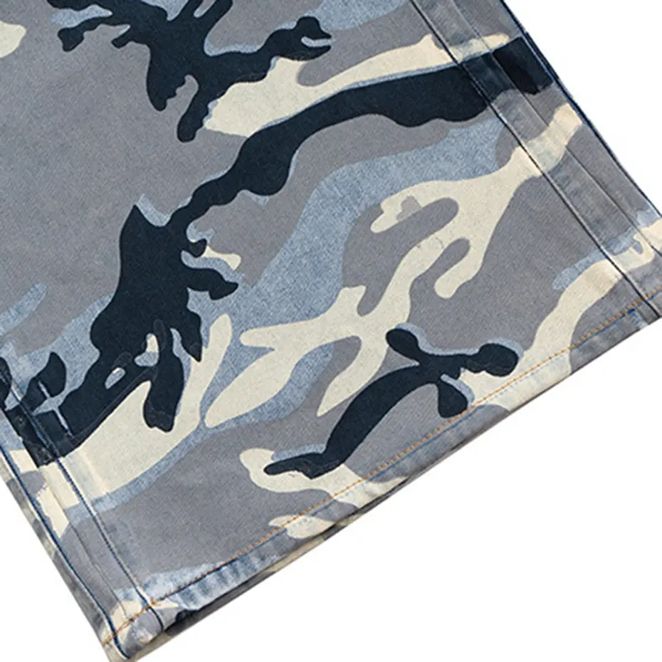 Camouflage Baggy Jeans Men Wide Leg Loose Casual Denim Pants Streetwear Harajuku Hip Hop Jeans Trousers