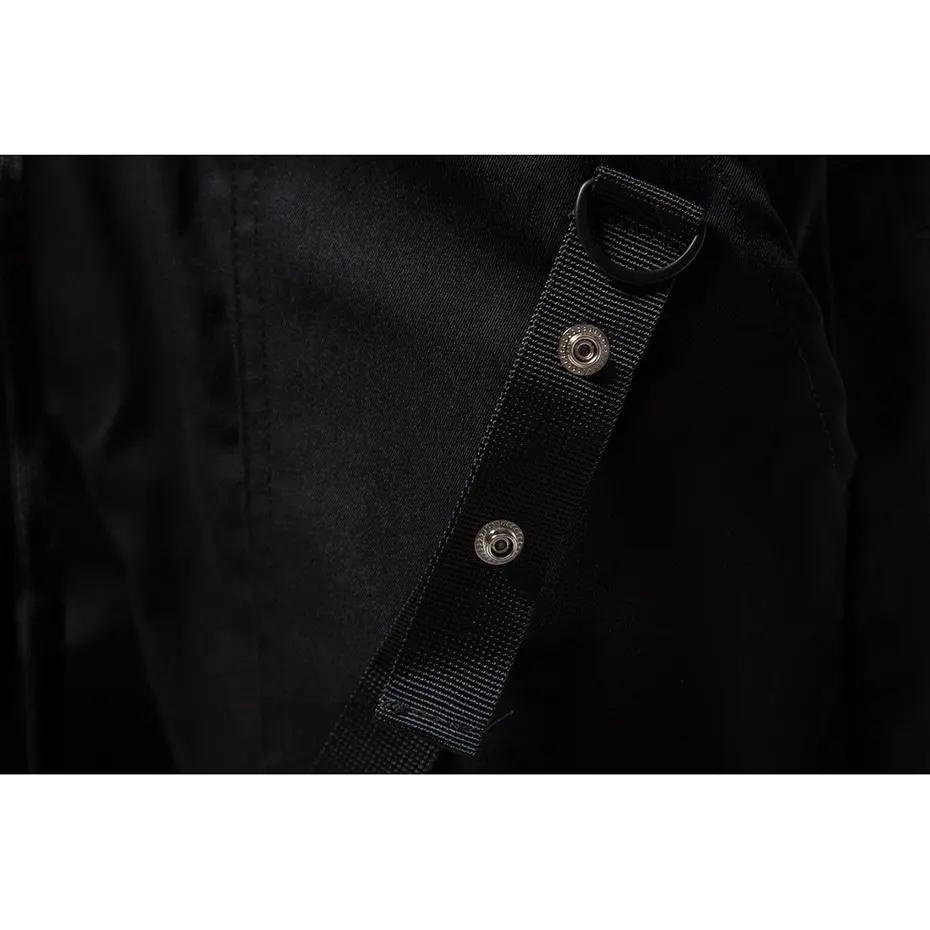 Fashion Ninja Pants Techwear Bandage Zipper Pockets Cargo Pants Joggers Men Black Hip Hop Streetwear Trousers