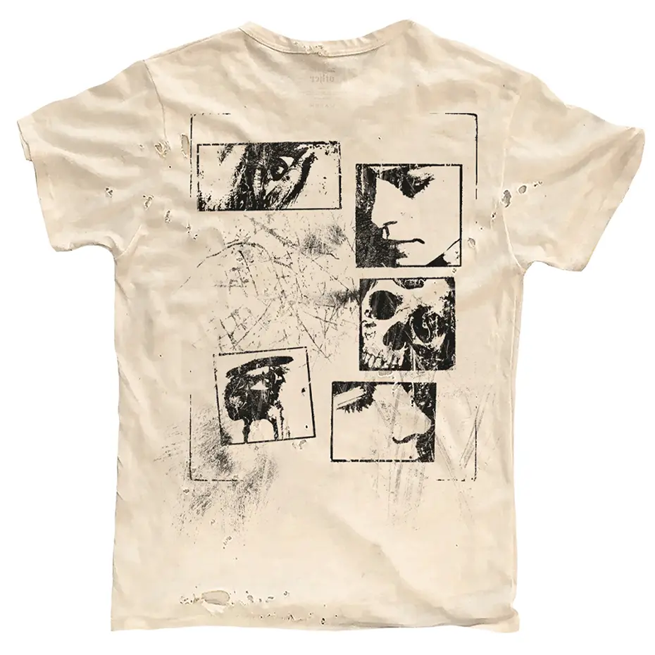 Graffiti Ripped Men T Shirts Punk Harajuku Streetwear Ripped Tshirt Summer Casual Loose Tee Tops Hip Hop T-shirt