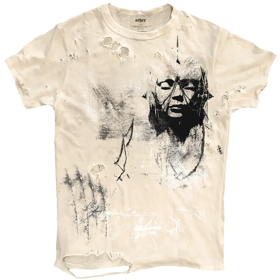 Graffiti Ripped Men T Shirts Punk Harajuku Streetwear Ripped Tshirt Summer Casual Loose Tee Tops Hip Hop T-shirt