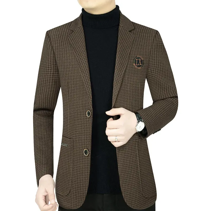Men Plaid Business Blazers Jackets New Male Casual Suits Coats High Quality Man Spring Slim Blazers Jackets Suits Coats Size 4XL
