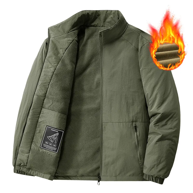 New Winter Men Outdoor Stand Collar Casual Down Jackets Warm Parkas Male Thicker Fleece Autumn Coats Man Warm Jackets Size 5XL