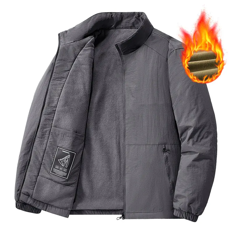 New Winter Men Outdoor Stand Collar Casual Down Jackets Warm Parkas Male Thicker Fleece Autumn Coats Man Warm Jackets Size 5XL