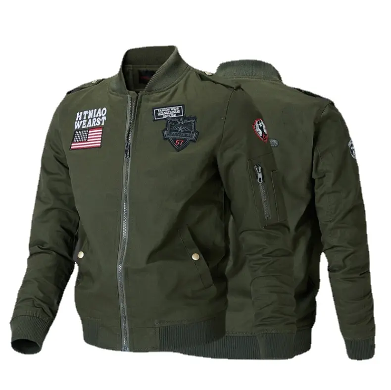 Men Bomber Jackets Air Jaquetas Coats Slim Fit Jackets Casual Coats Good Quality Male Cotton Stand Collar Outerwear Coats 4XL