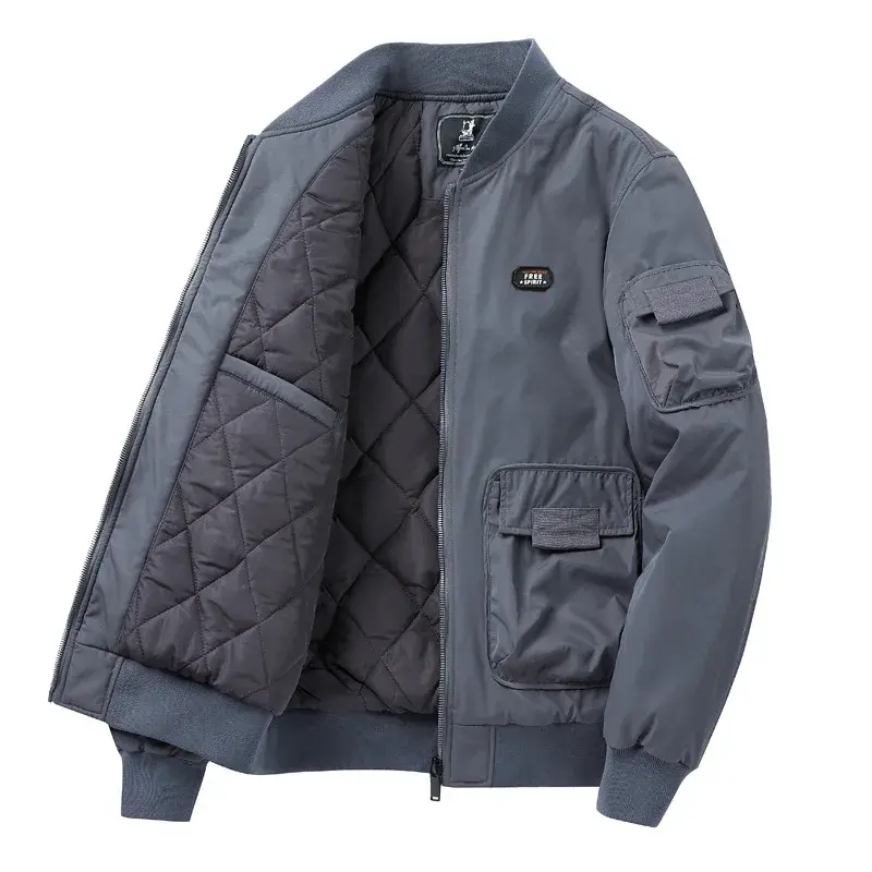 New Fashion Men Thicker Warm Winter Dowm Jackets Man Multiple Pockets Casual Cargo Jackets Male Loose Parkas Winter Coats 5XL