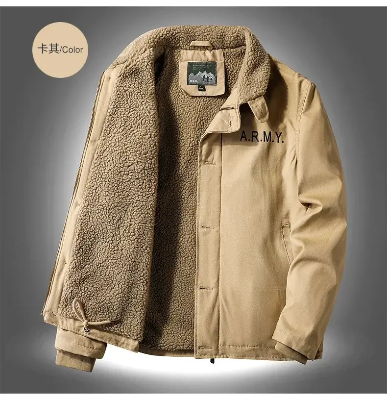Men Winter Coats Bomber Jackets Wool Liner Warm Parkas Dwon Jackets Good Quality Male Casual Fleece Outwear Winter Clothes 6XL