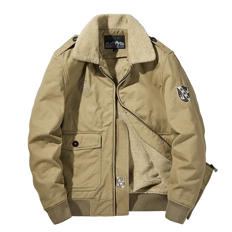 Men Winter Coats Fleece Thicker Warm Down Jackets Quality Men Military Green Cotton Casual Jackets Outerwear Winter Coats Size 5