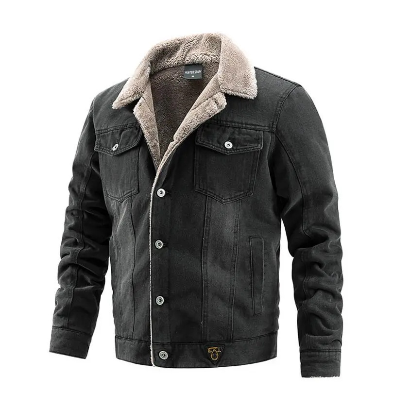Men Winter Denim Jackets Blue Jeans Coats Down Jackets High Quality Male Thicker Warm Denim Coats Outwear Casual Jeans Jackets