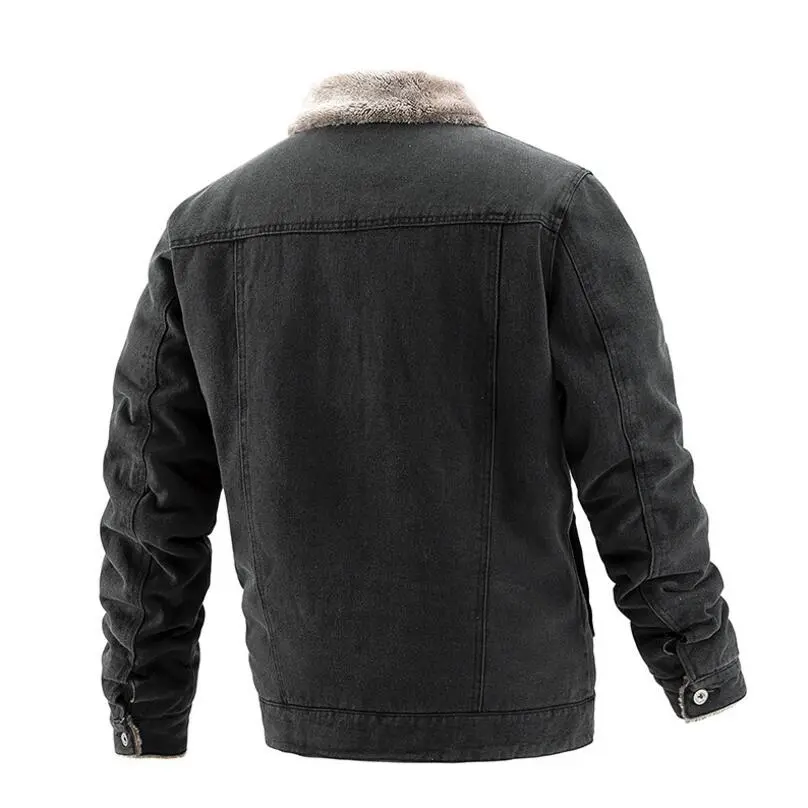 Men Winter Denim Jackets Blue Jeans Coats Down Jackets High Quality Male Thicker Warm Denim Coats Outwear Casual Jeans Jackets