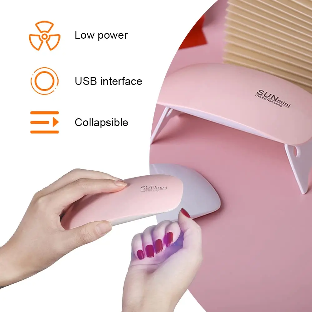 LINMANDA LED Nail Lamps for Gel Mini UV Light for Nails Portable LED Nail Lamp Nail Dryer Gel Lamp for Women and Girls Manicure