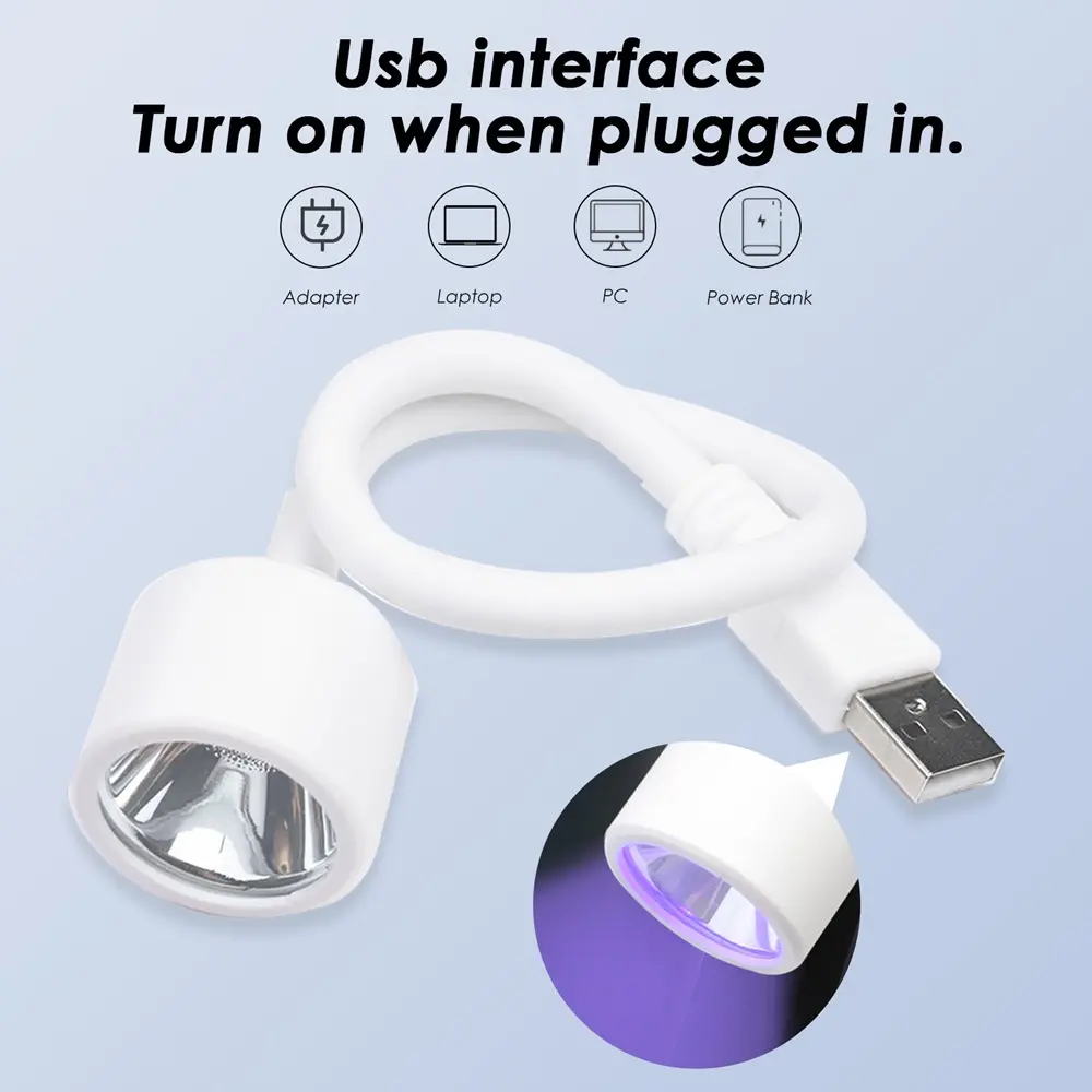 LINMANDA UV LED Nail Lamp Portable Light For Gel Nails 360 Degree Freely Adjustable Tube Nail Dryer For Nails Art Decoration