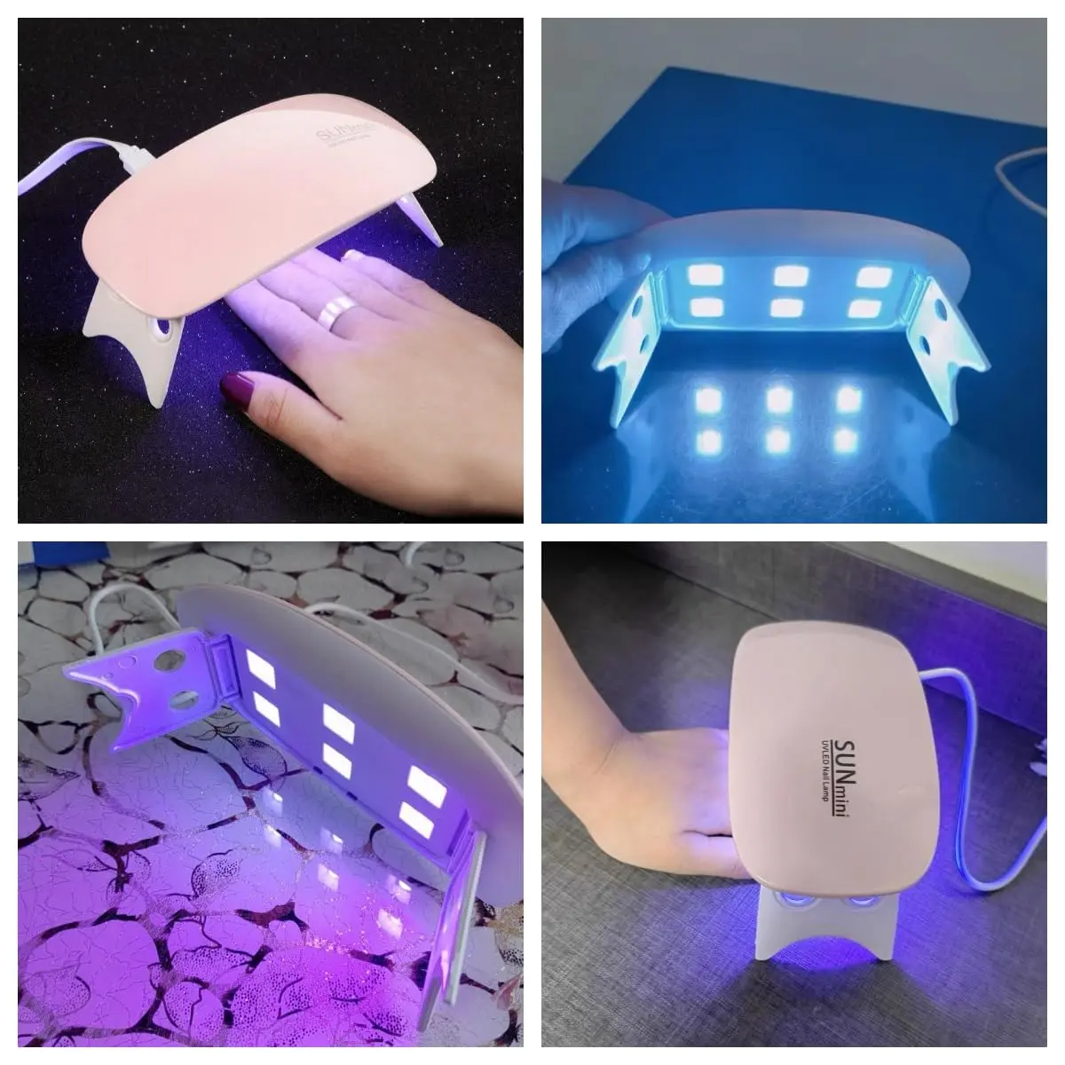 LINMANDA Mini Nail Dryer Lamp 6W LED UV Portable Nail Dryer Curing Lamp Light for Gel Based Polish with 45s/60s Timer Setting