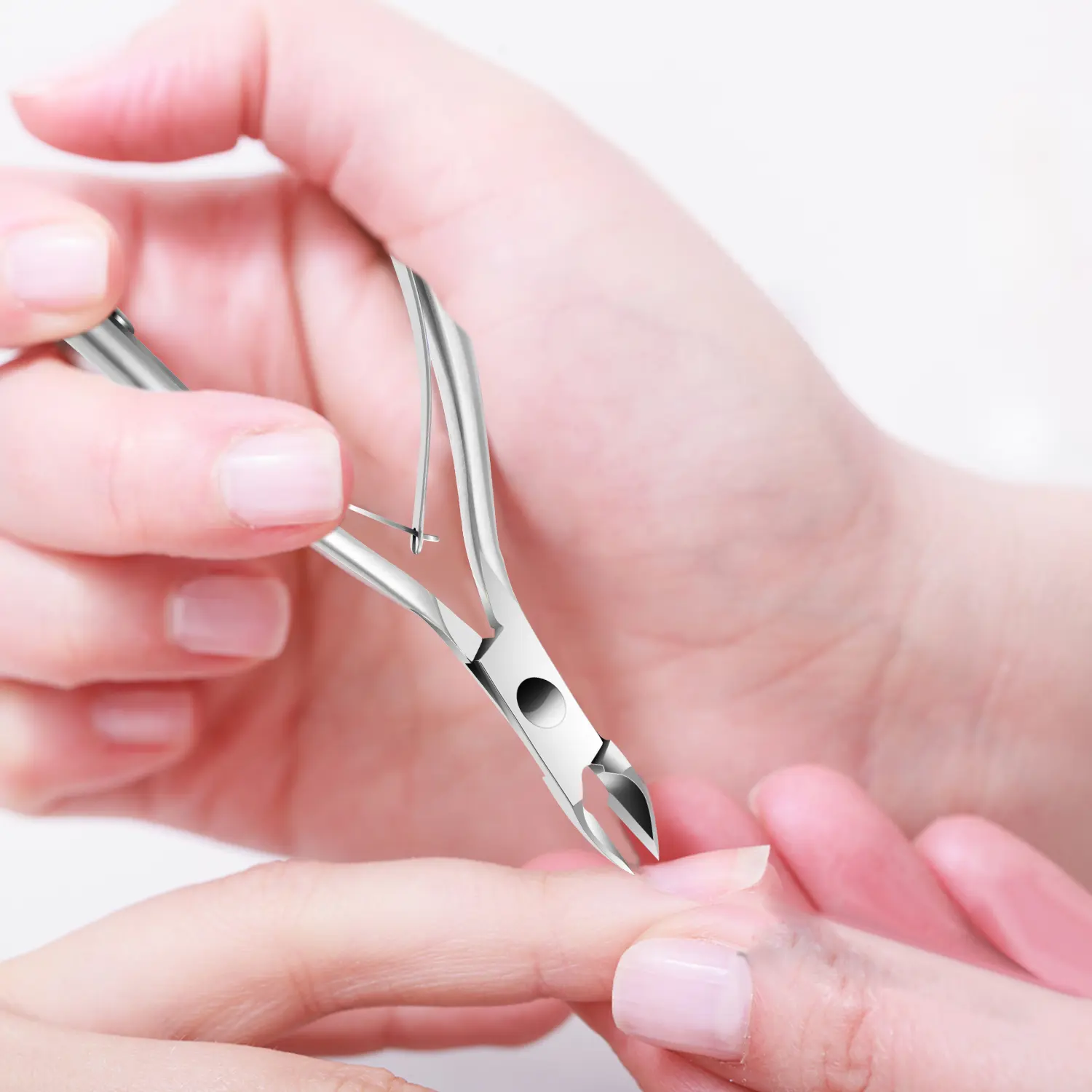 LINMANDA Cuticle Trimmer with Cuticle Pusher Nail Cuticle Nipper Professional Manicure Tools Stainless Steel Dual End Pusher