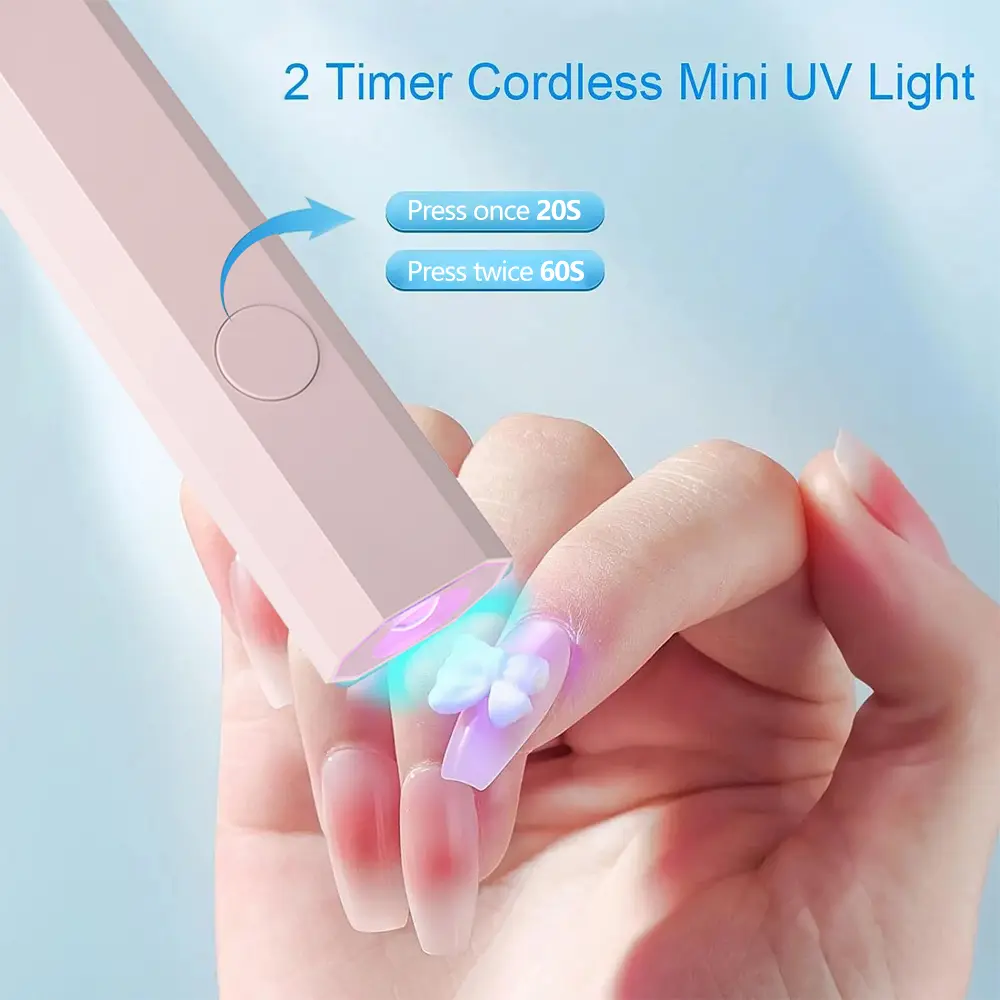 LINMANDA Mini UV Nail Lamp for Gel Nails Handheld UV Light for Nails LED Nail Lamp 3W Nail Dryer for Curing Gel Polish Nail