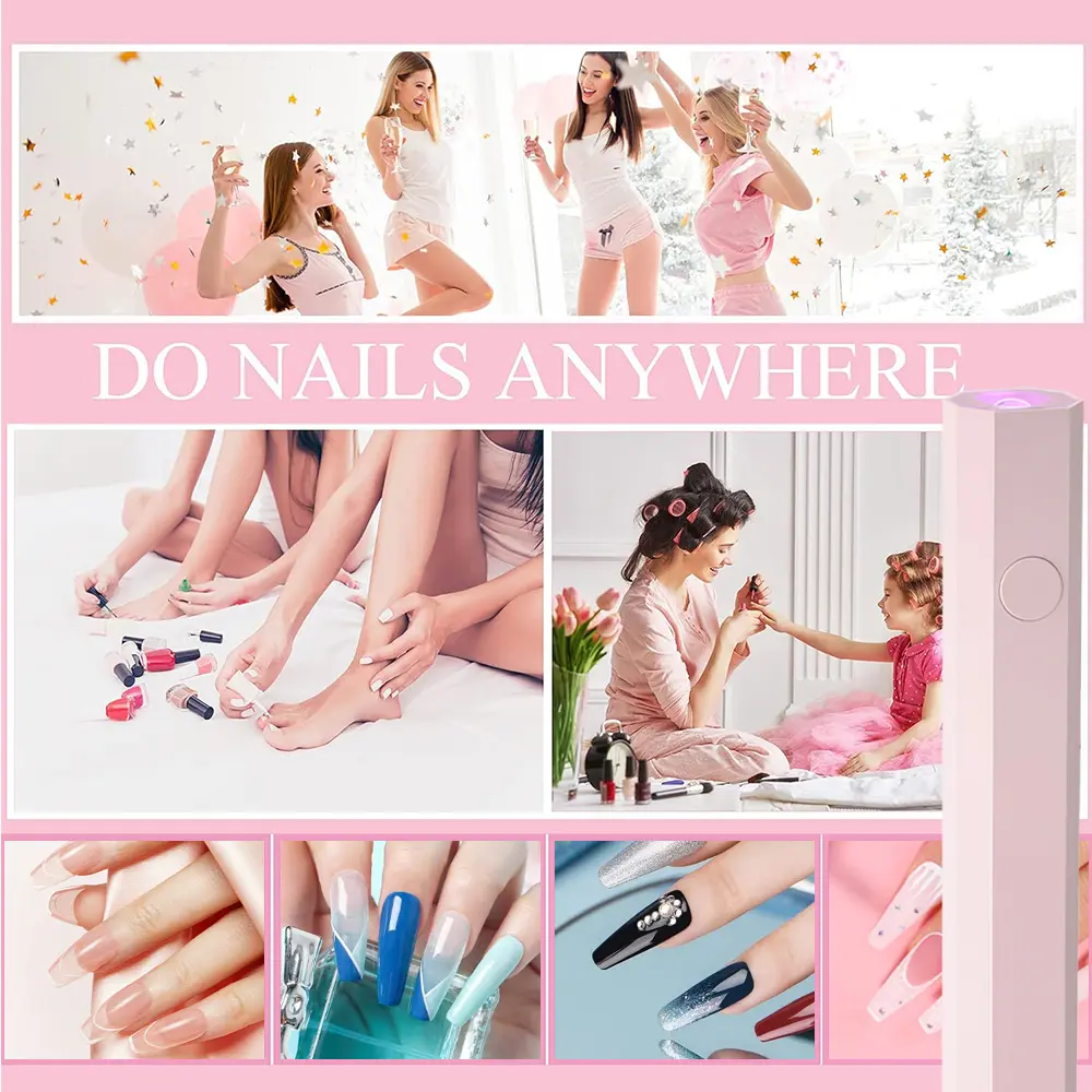 LINMANDA Mini UV Nail Lamp for Gel Nails Handheld UV Light for Nails LED Nail Lamp 3W Nail Dryer for Curing Gel Polish Nail
