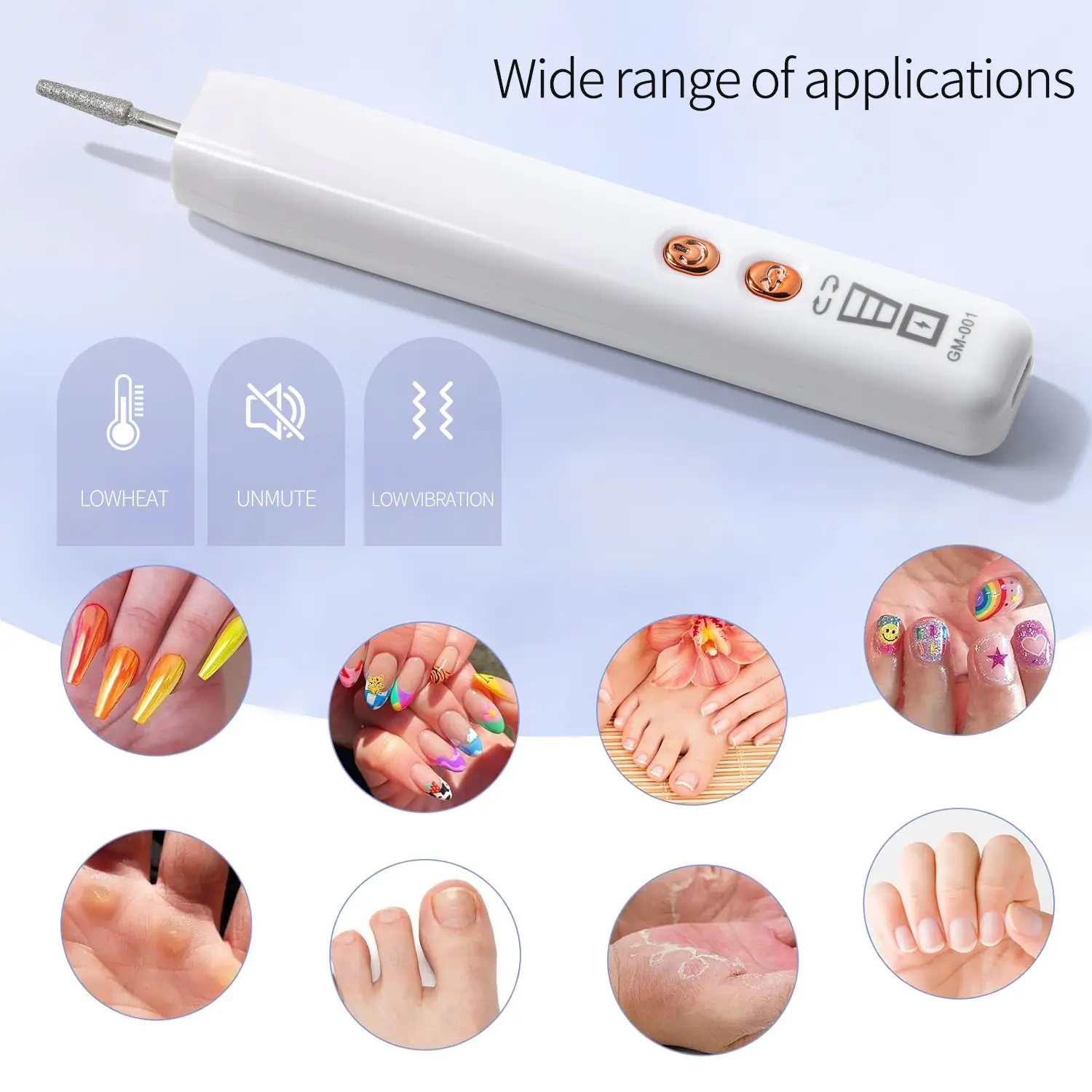 LINMANDA Electric Nail Drill for Acrylic Gel Dip Powder Nails Professional Nail Efile Kit with Nail Drill Bits&Sanding Bands