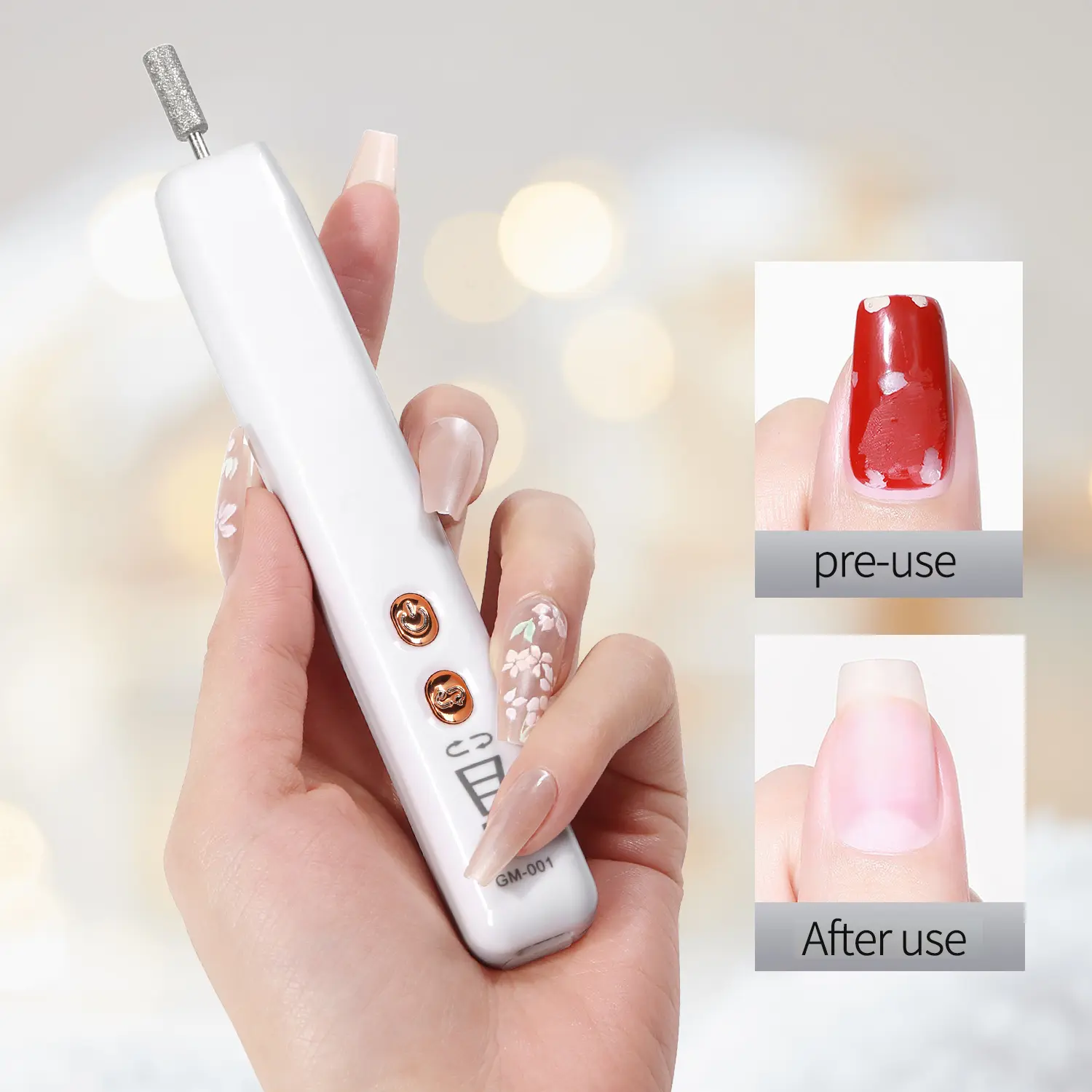 LINMANDA Electric Nail Drill for Acrylic Gel Dip Powder Nails Professional Nail Efile Kit with Nail Drill Bits&Sanding Bands